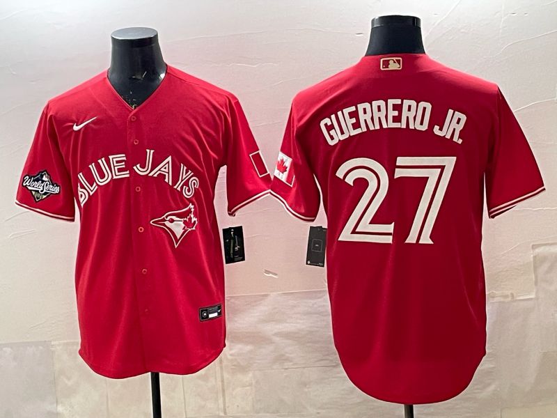 Men 2025 Toronto Blue Jays #27 Guerrero jr Red Game Nike MLB Jersey style 04->toronto blue jays->MLB Jersey